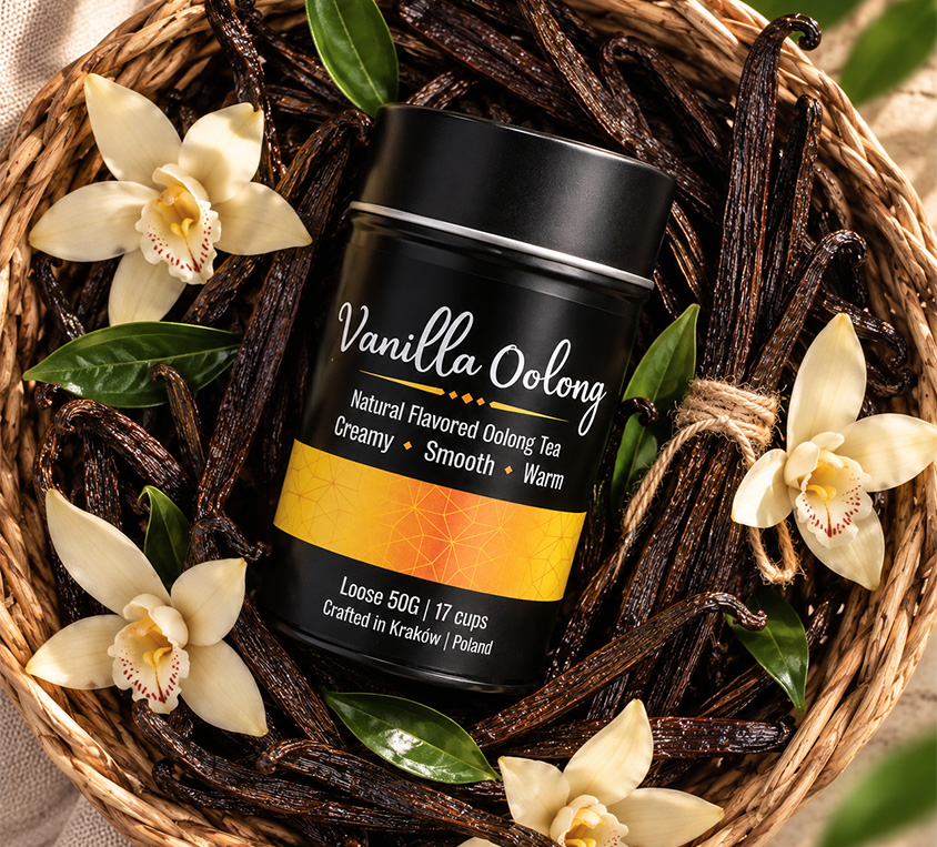 Vanilla Oolong Leo Tea – waniliowa herbata oolong w dekoracyjnej metalowej puszce